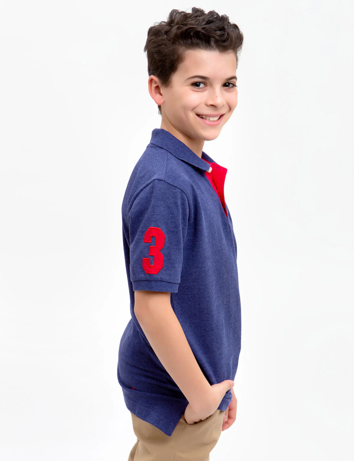 Boys Multi-Color Big Logo Polo Shirt - Image 5