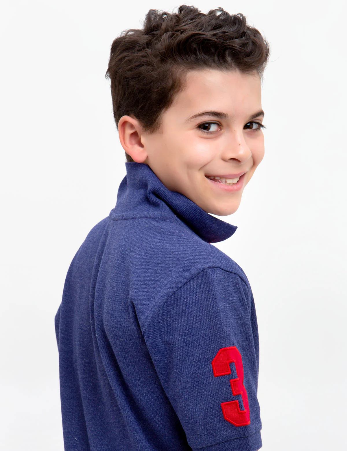 Boys Multi-Color Big Logo Polo Shirt - Image 6