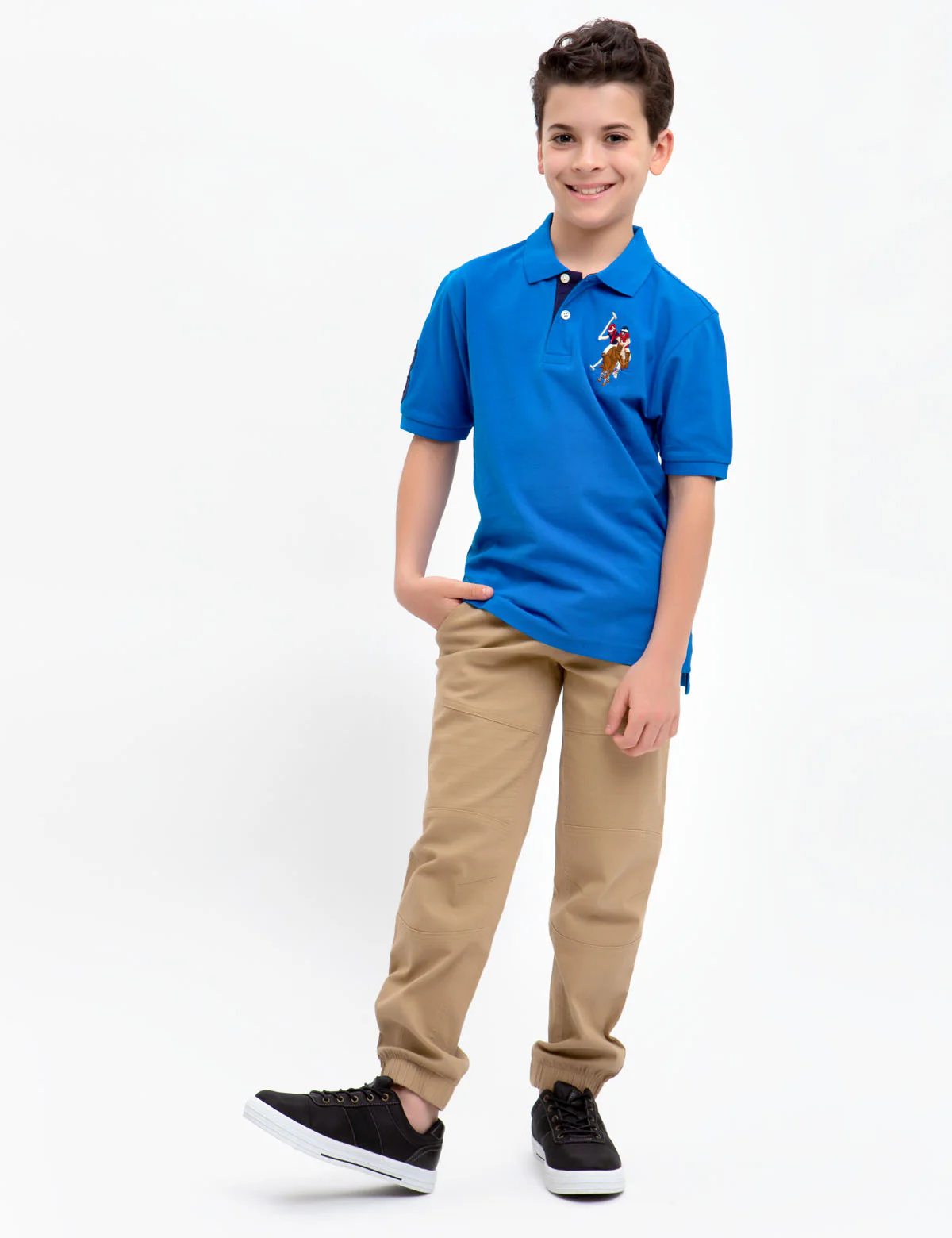 Boys Multi-Color Big Logo Polo Shirt - Image 7
