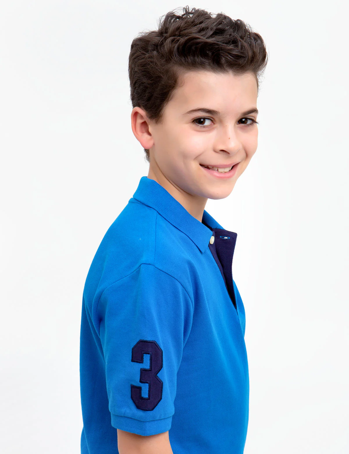 Boys Multi-Color Big Logo Polo Shirt - Image 8