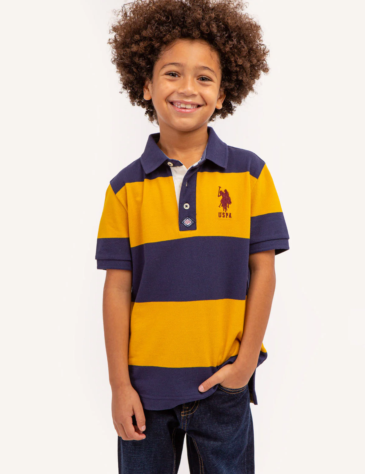 BOYS RUGBY STRIPE POLO SHIRT - Image 10