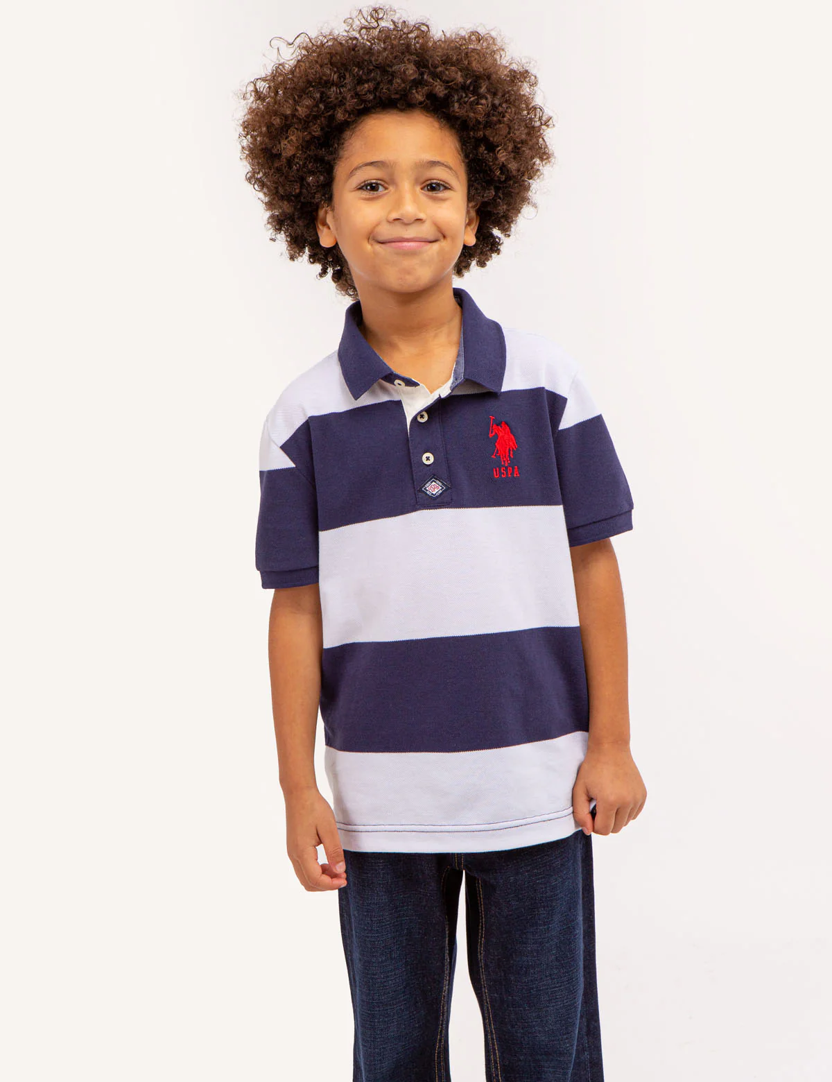 BOYS RUGBY STRIPE POLO SHIRT - Image 3