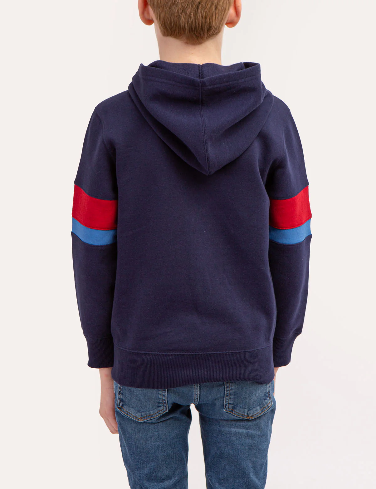BOYS SLEEVE STRIPE FLEECE HOODIE - Image 3