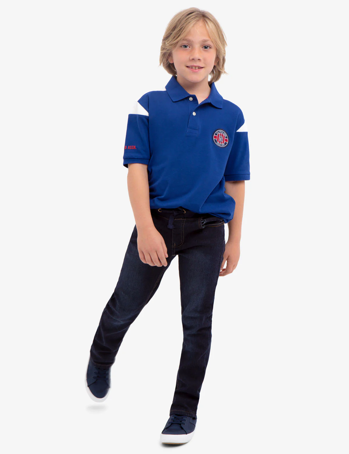 BOYS U.S. POLO ASSN. PIQUE PATCH POLO SHIRT - Image 2