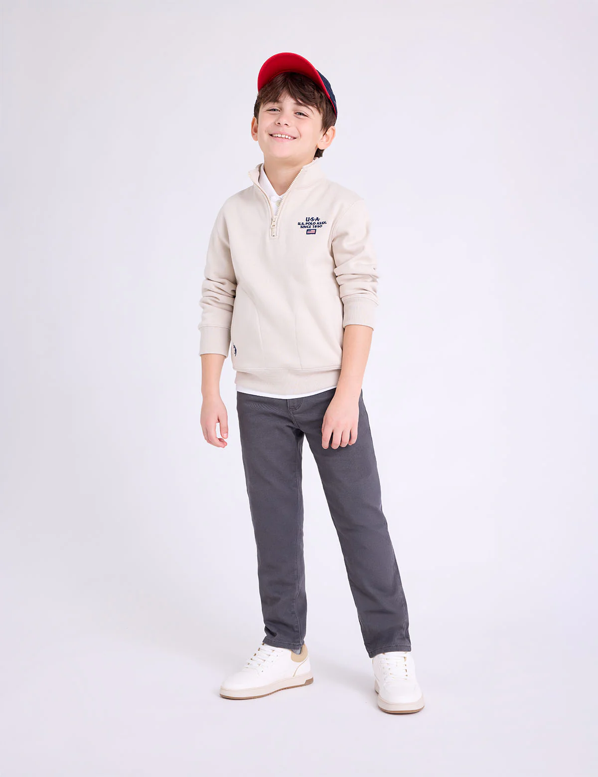 BOYS USA 1/4 ZIP FLEECE MOCK PULLOVER - Image 3