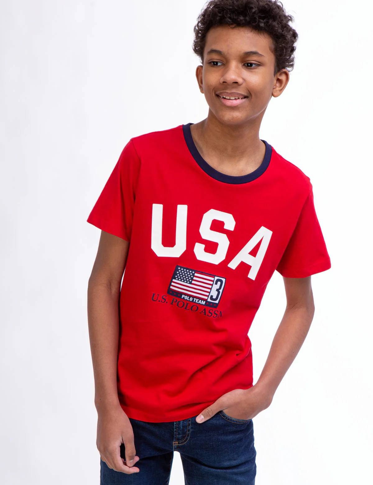 BOYS USA FLAG CREW NECK T-SHIRT - Image 3