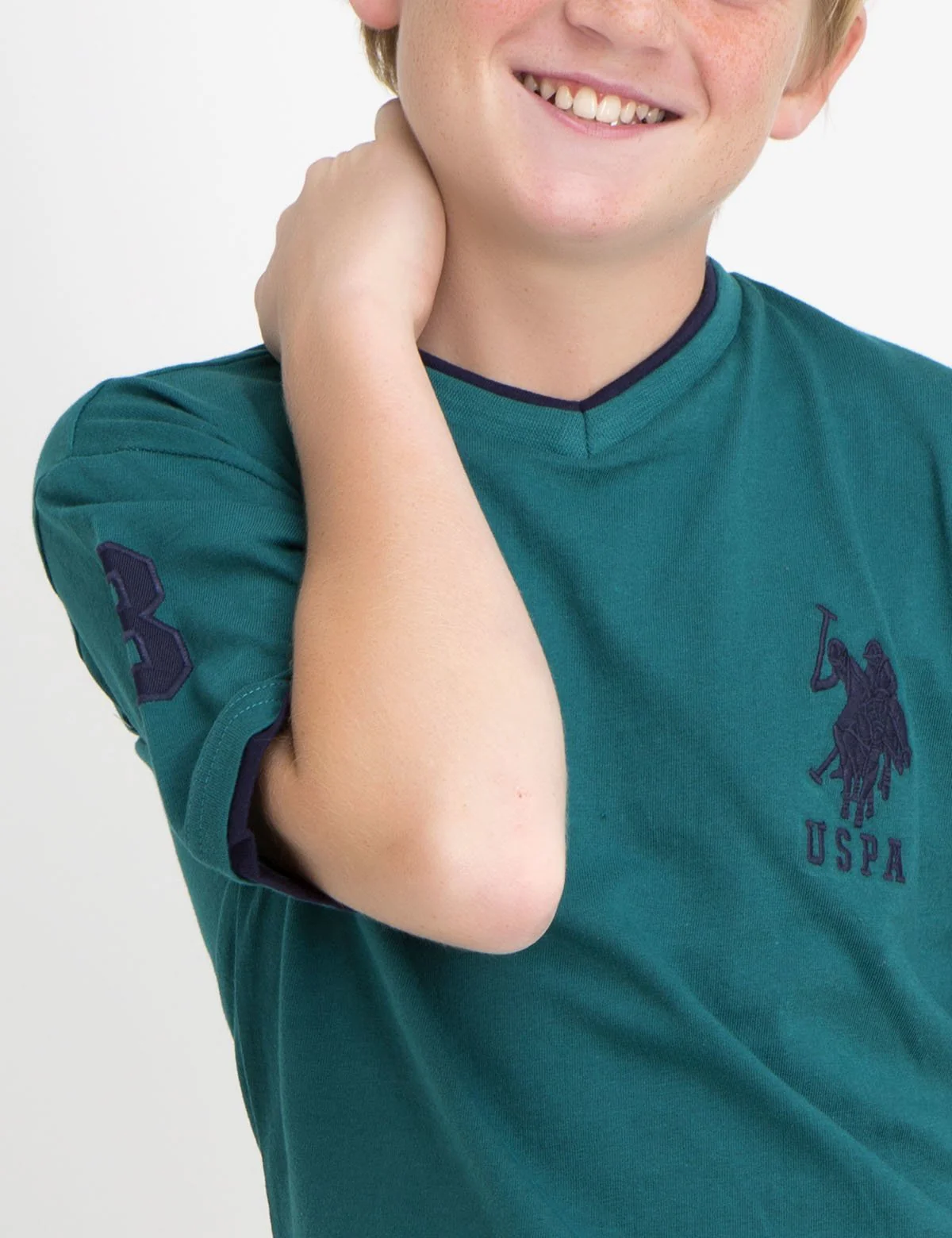 Boys V-Neck Big Logo T-Shirt - Image 12
