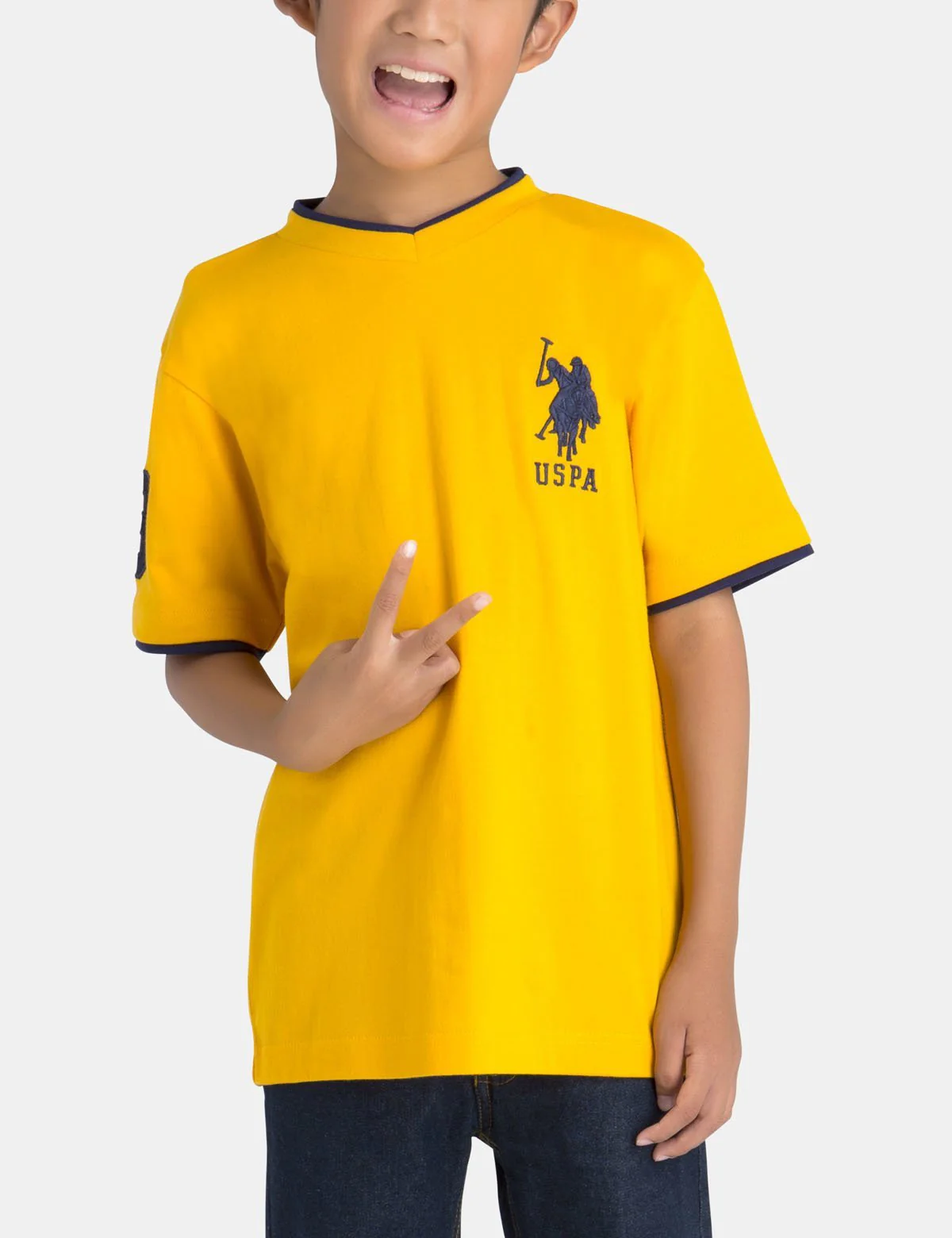 Boys V-Neck Big Logo T-Shirt - Image 18