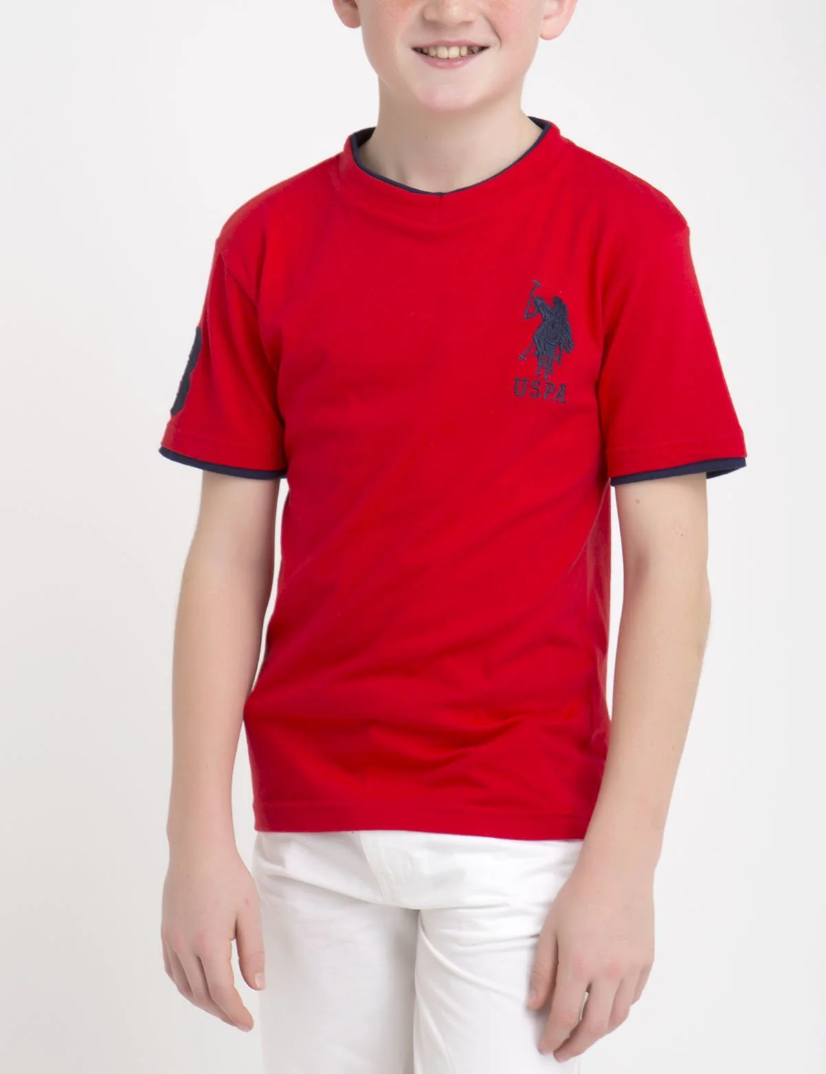 Boys V-Neck Big Logo T-Shirt - Image 24