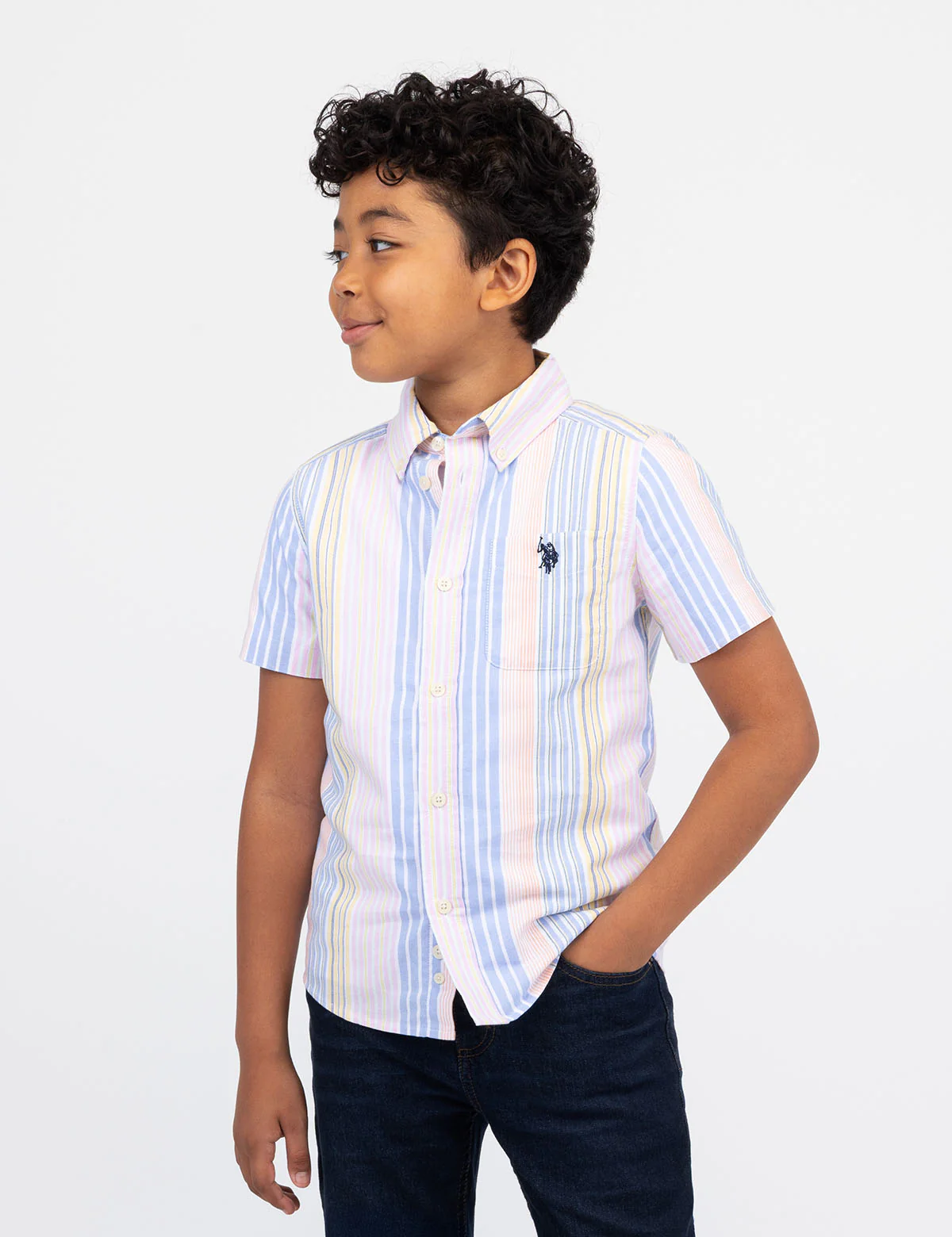 BOYS YARN DYE STRIPE OXFORD SHIRT - Image 2