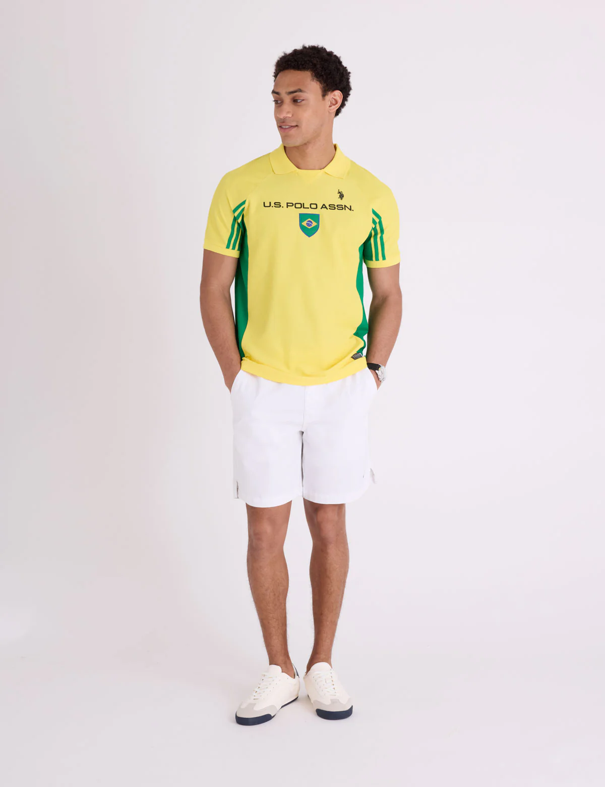 BRAZIL SHIELD PERFORMANCE PIQUE POLO SHIRT - Image 2