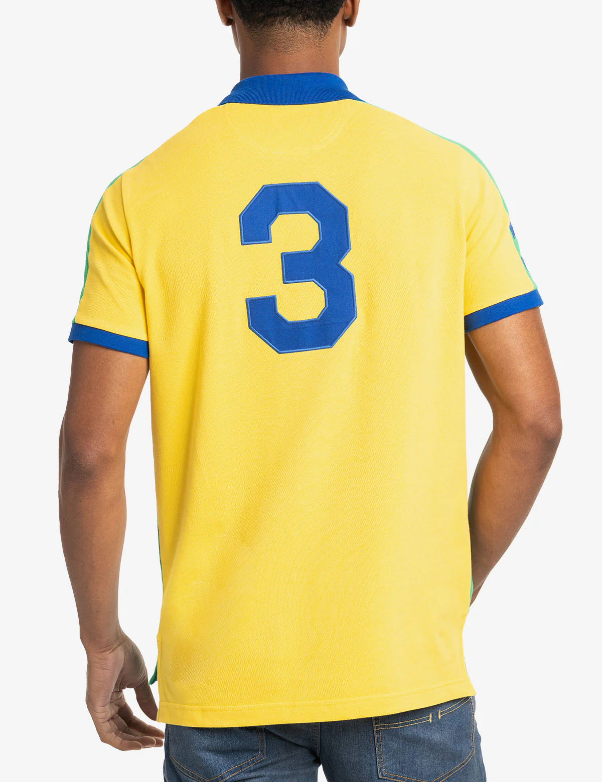 BRAZIL VERTICAL COLOR BLOCK PIQUE POLO SHIRT - Image 3