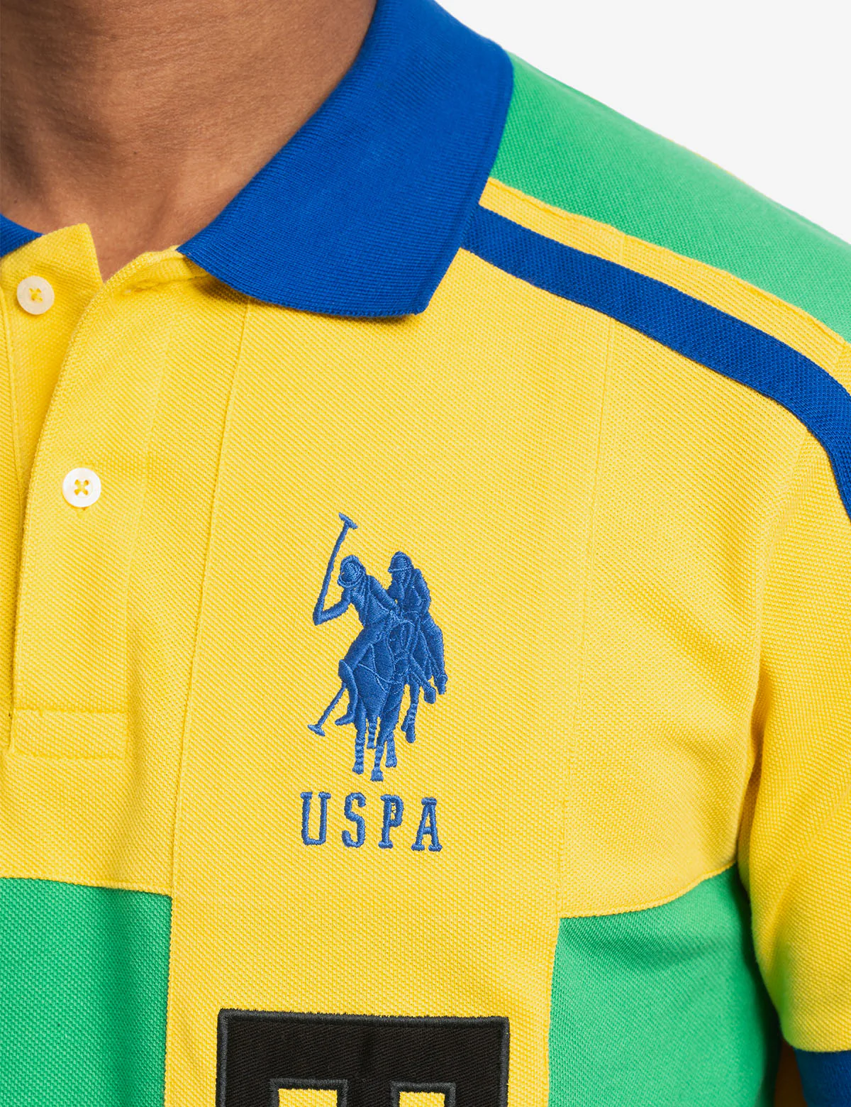 BRAZIL VERTICAL COLOR BLOCK PIQUE POLO SHIRT - Image 4