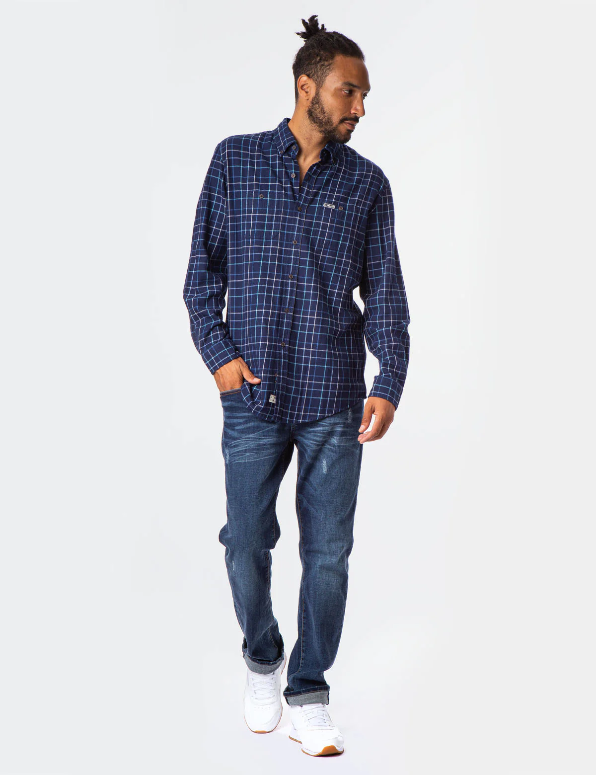 BRUSHED TWILL PLAID SHIRT - Image 2