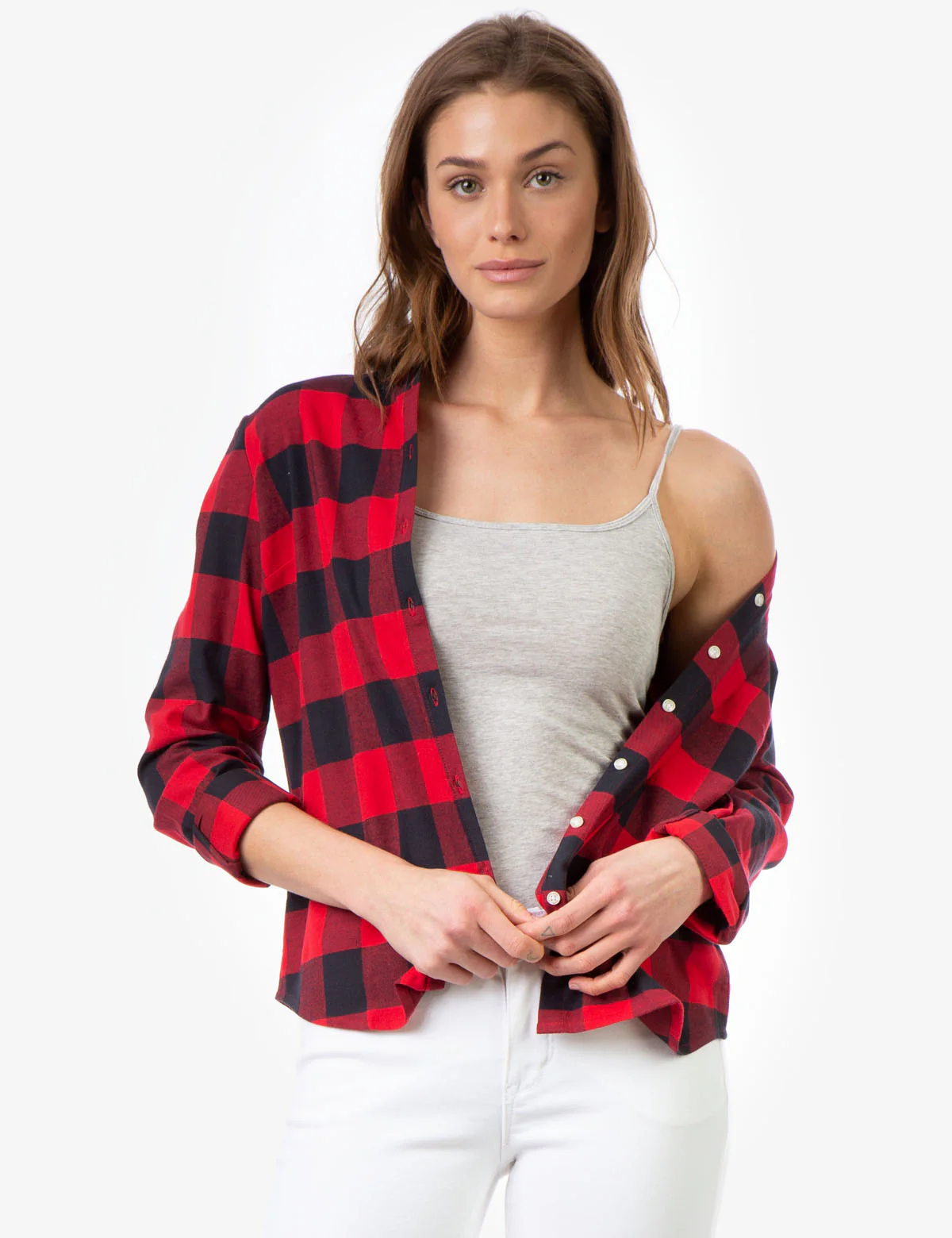 BUFFALO PLAID SHIRT WITH GOLD LOGO - Image 11