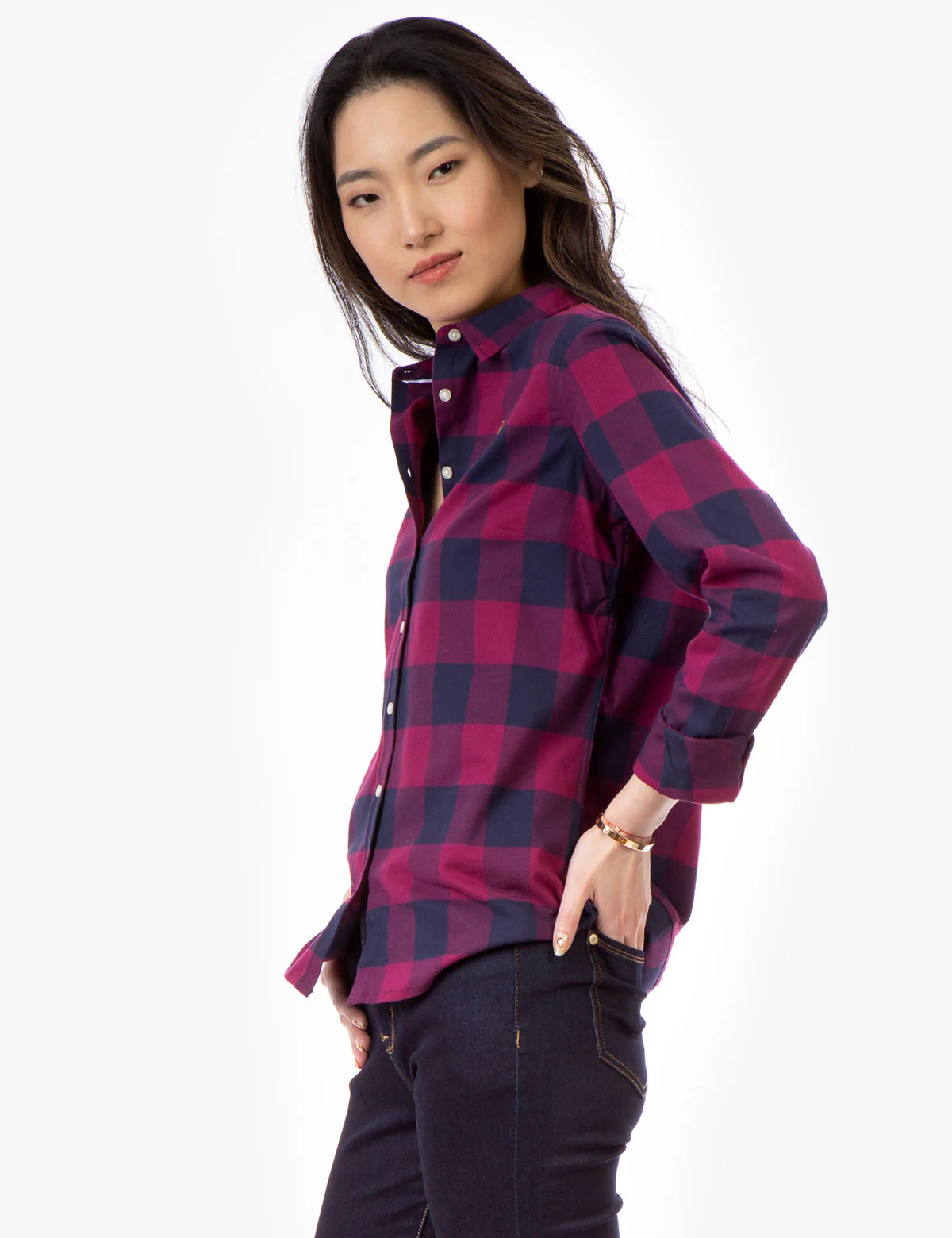 BUFFALO PLAID SHIRT WITH GOLD LOGO - Image 6
