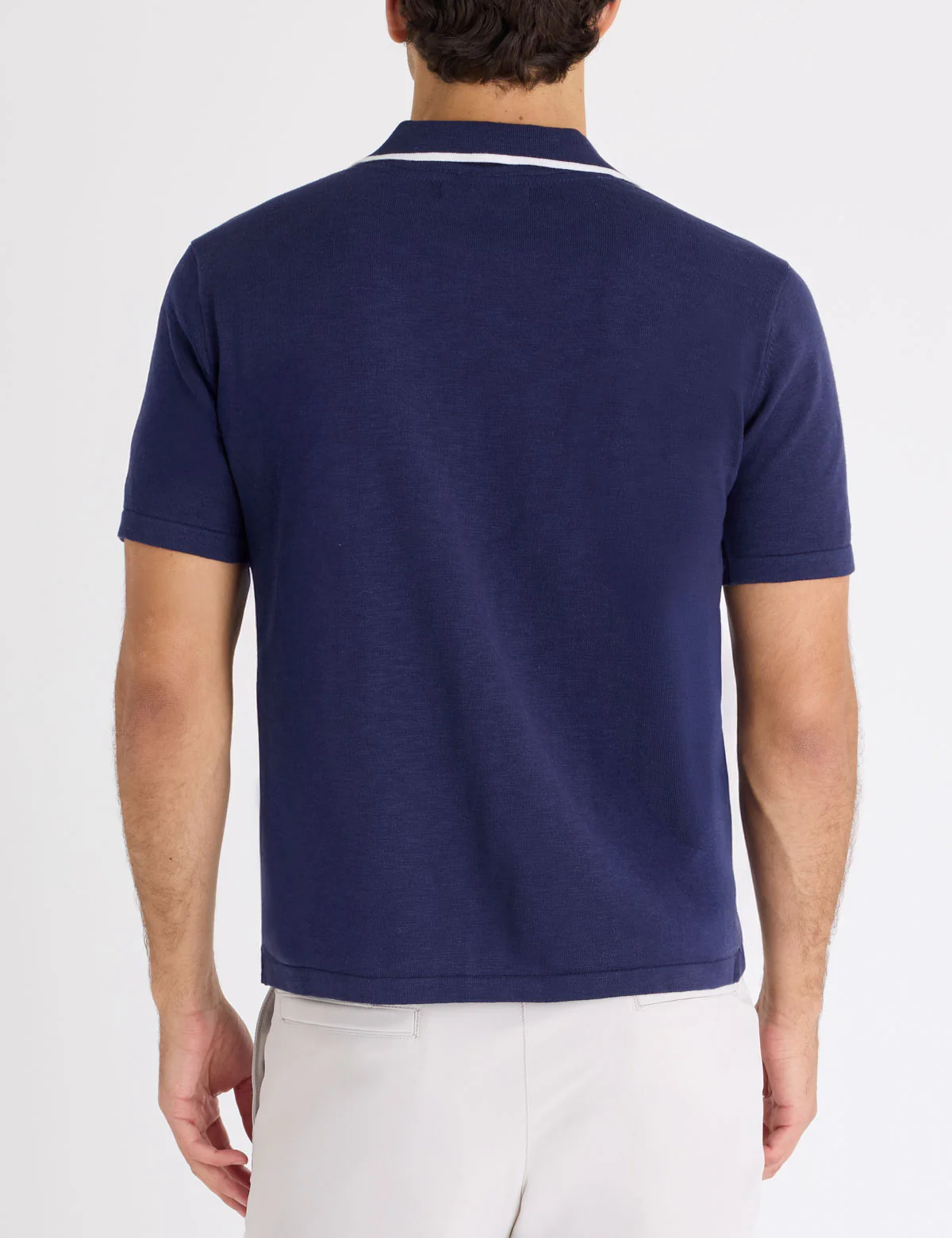 BUTTON FRONT COTTON SLUB POLO SHIRT - Image 8
