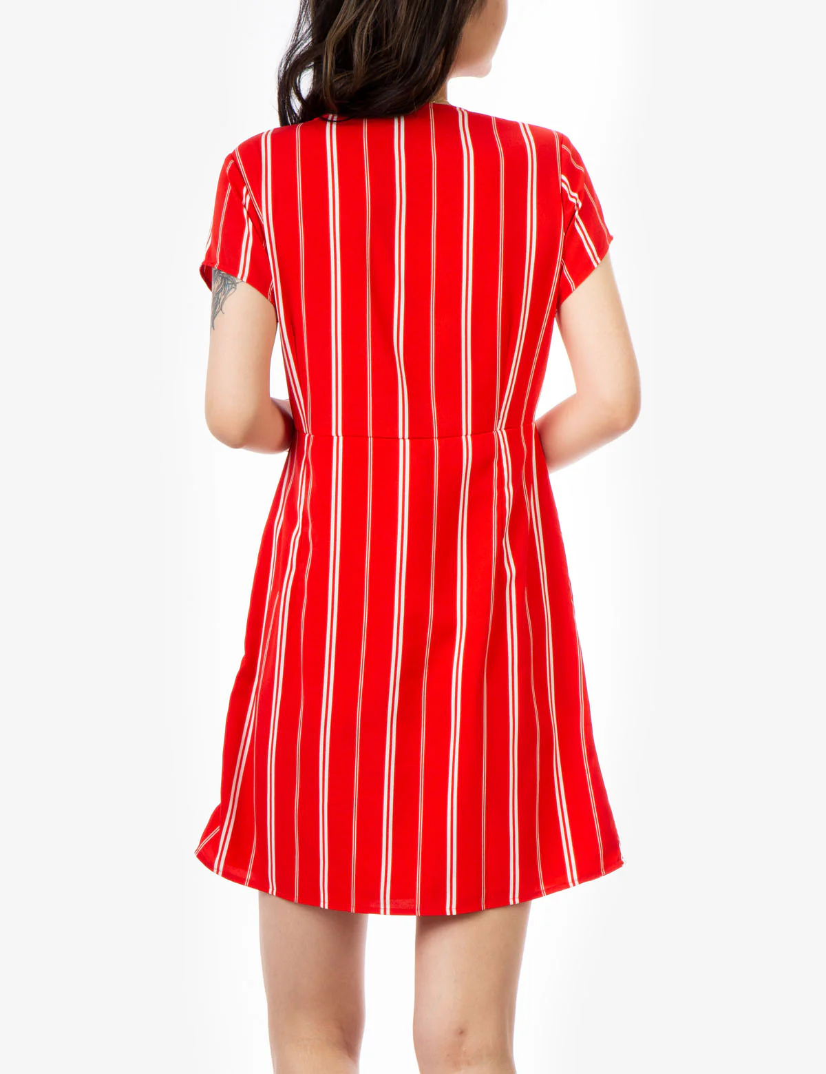 STRIPE BUTTON UP DRESS - Image 4