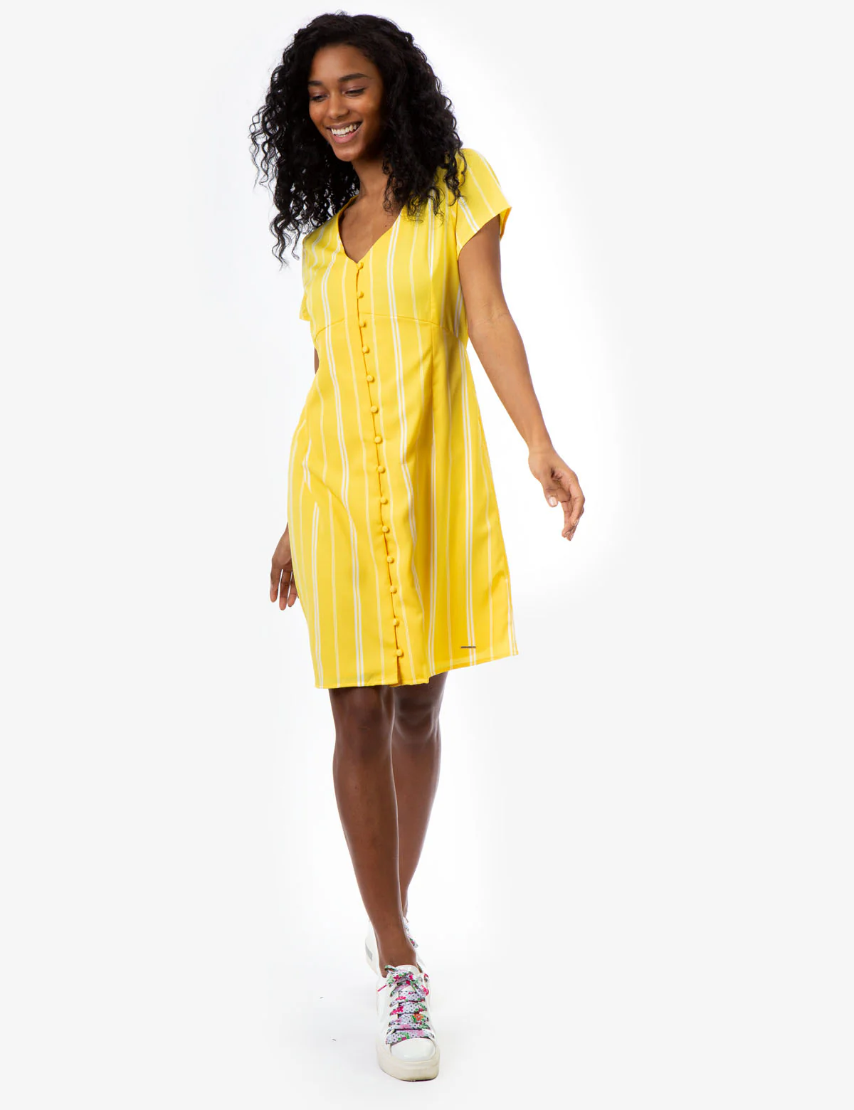 STRIPE BUTTON UP DRESS - Image 8