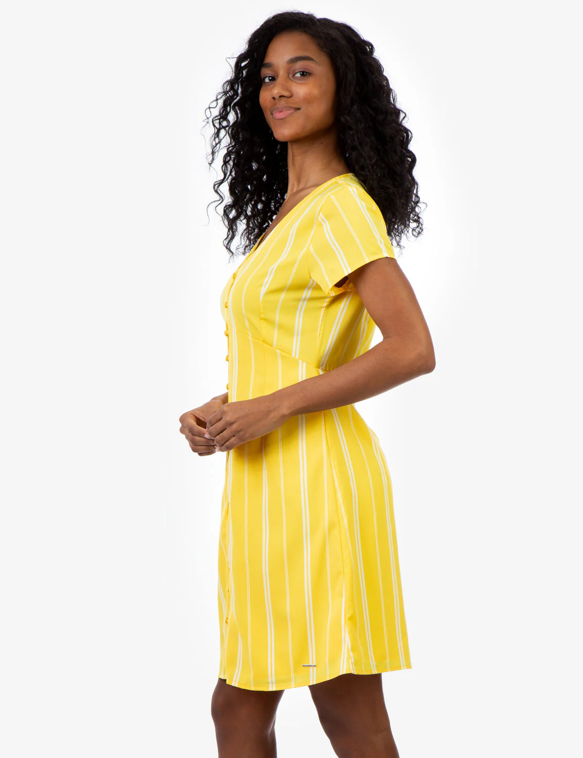 STRIPE BUTTON UP DRESS - Image 9