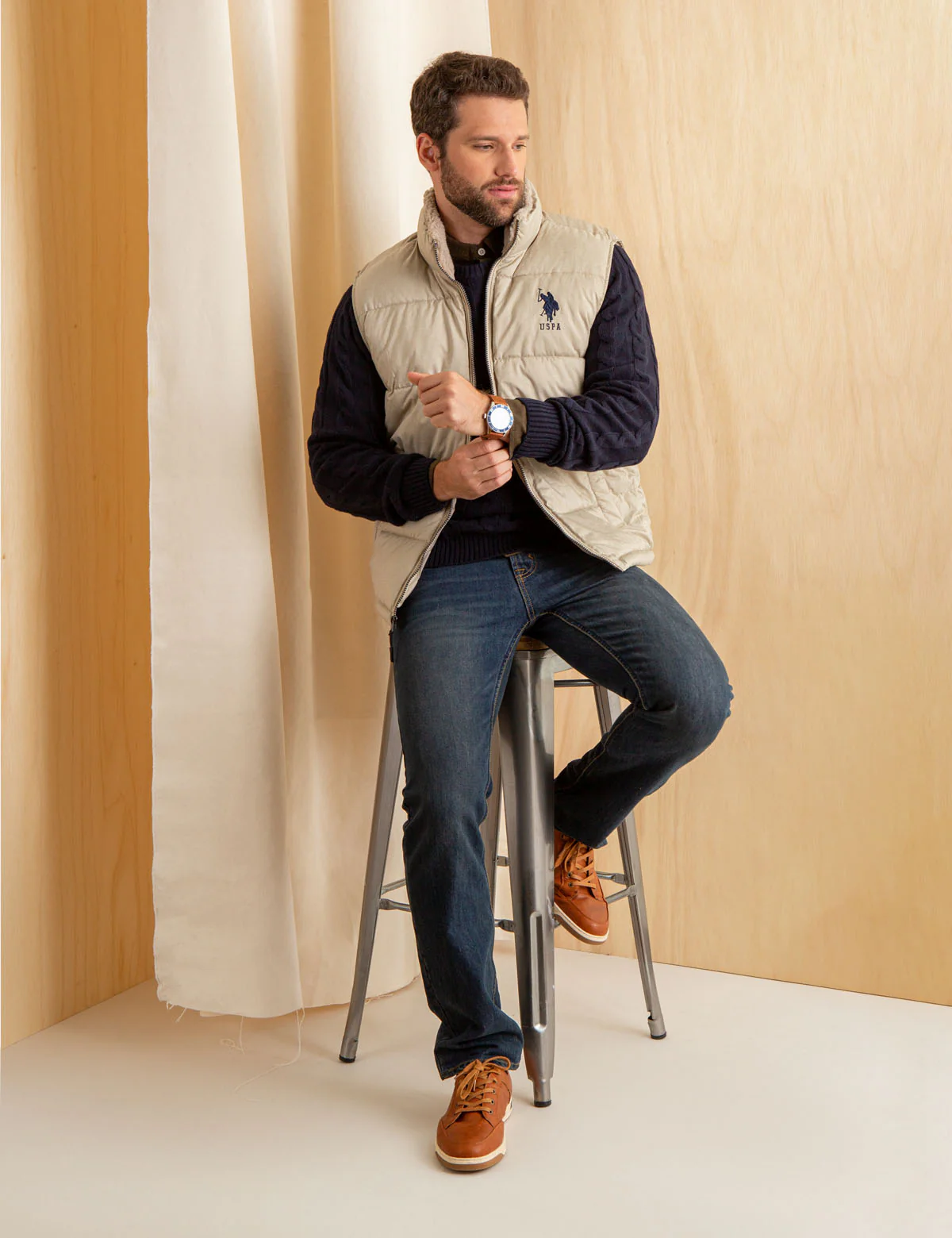 CABLE CREW NECK SWEATER - Image 9