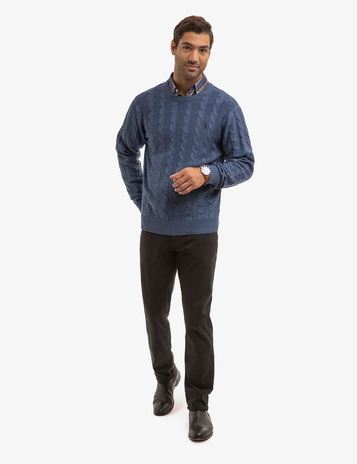 CABLE CREW NECK SWEATER - Image 2