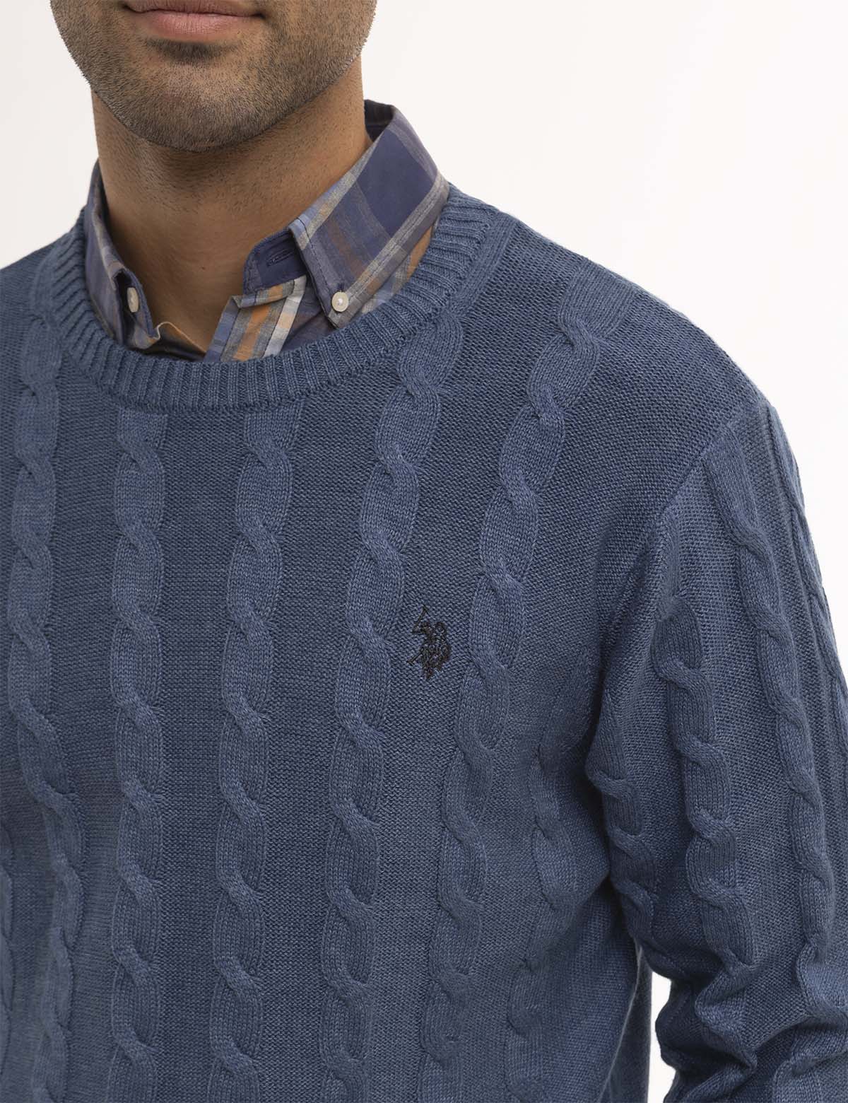 CABLE CREW NECK SWEATER - Image 3