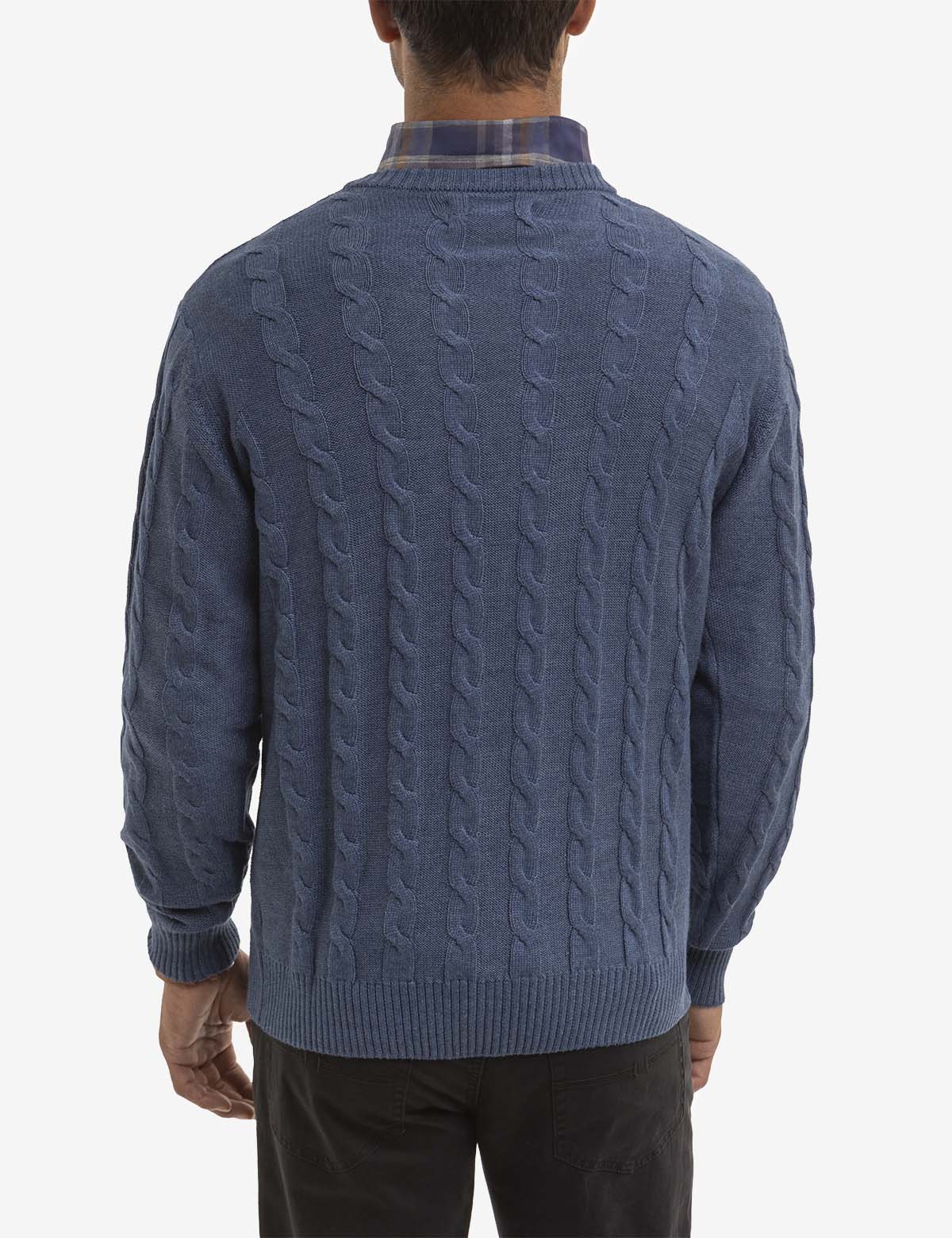 CABLE CREW NECK SWEATER - Image 4