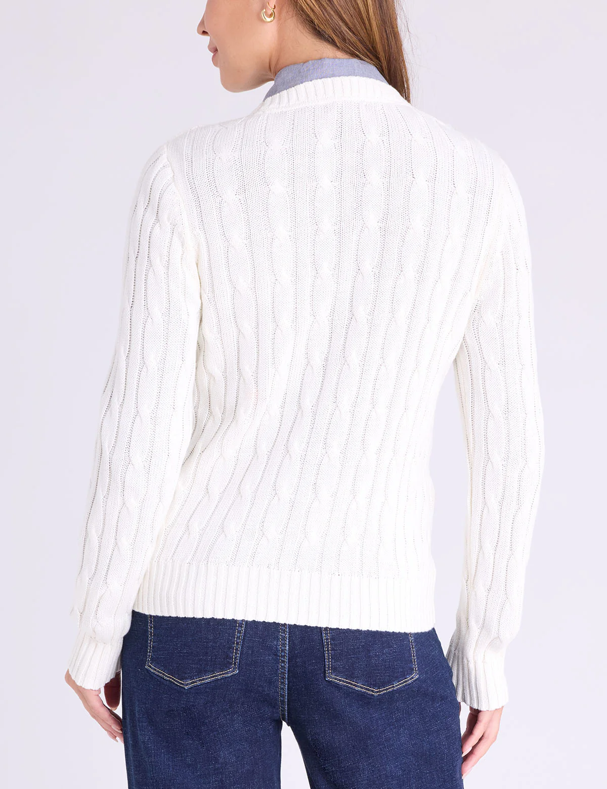 CABLE CREW NECK SWEATER - Image 3