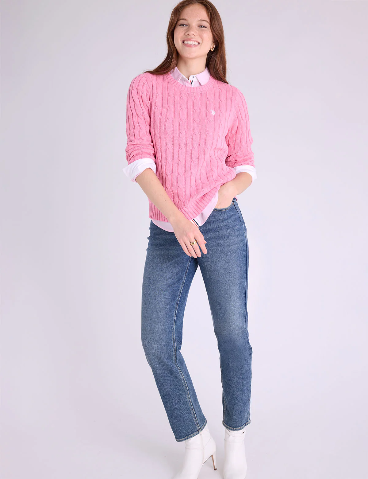 CABLE CREW NECK SWEATER - Image 7