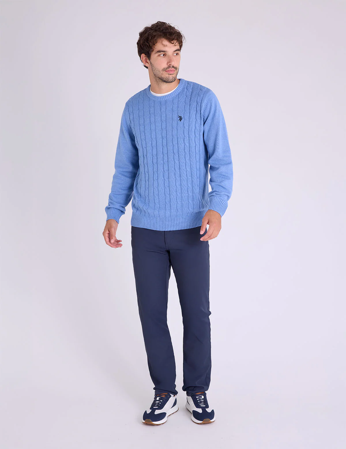 CABLE CREW NECK SWEATER - Image 2