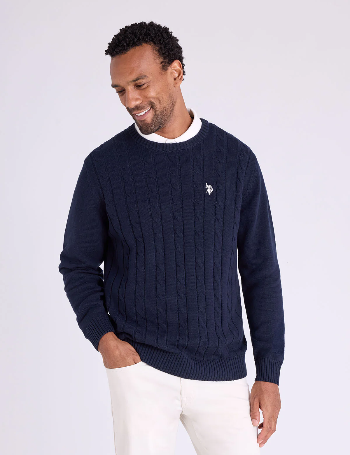 CABLE CREW NECK SWEATER - Image 5