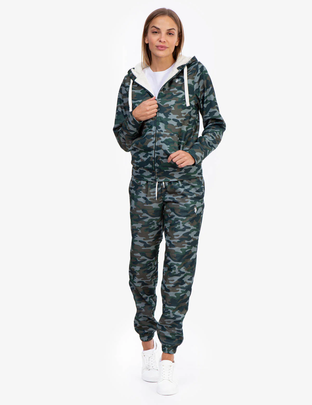 CAMO SHERPA LINED ZIP HOODIE - Image 2