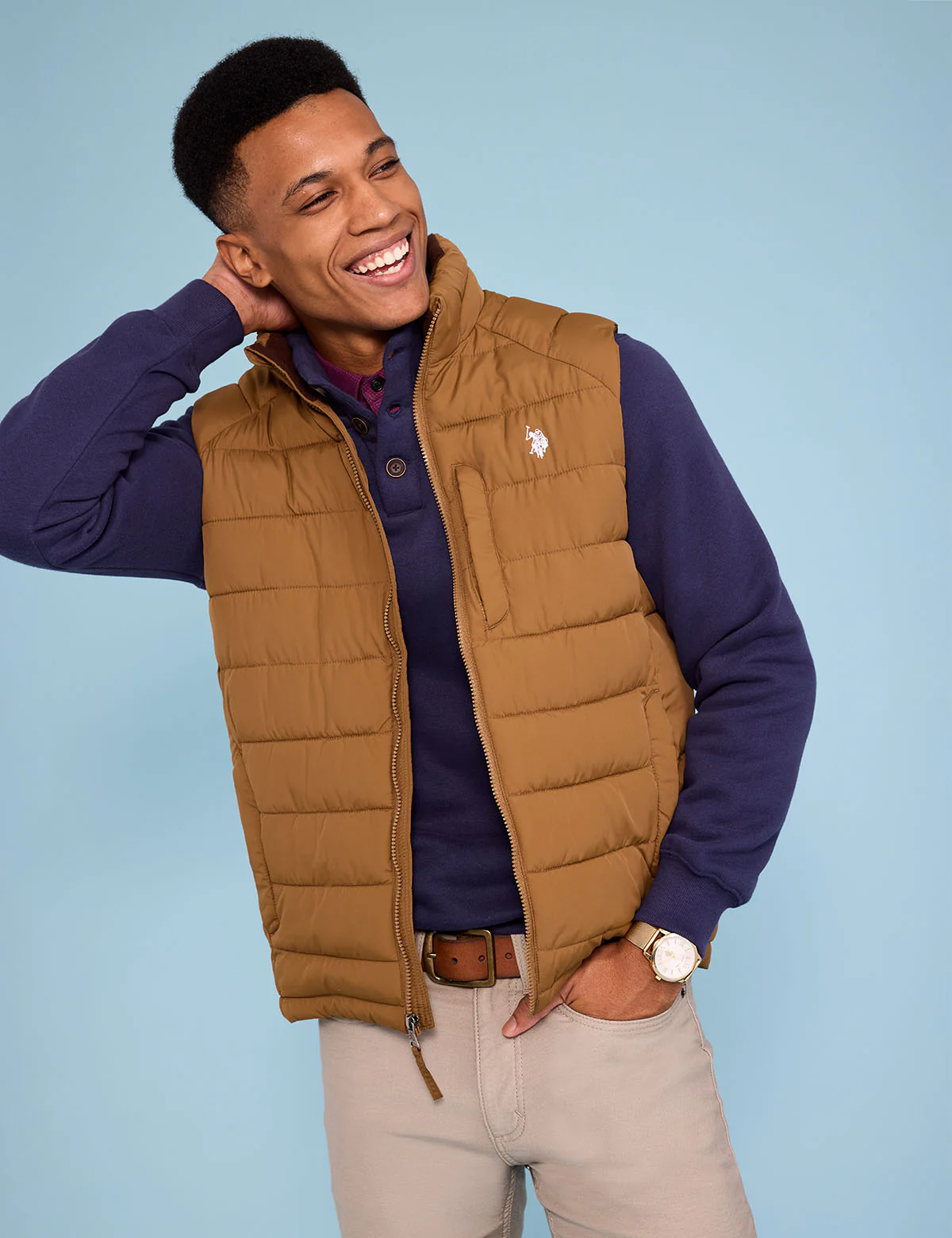 CHANNEL QUILTED PACKABLE VEST