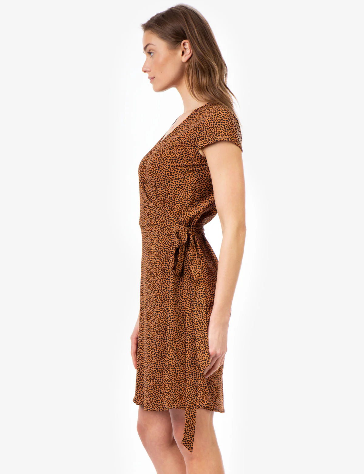 CHEETAH PRINT TIE FRONT DRESS - Image 3