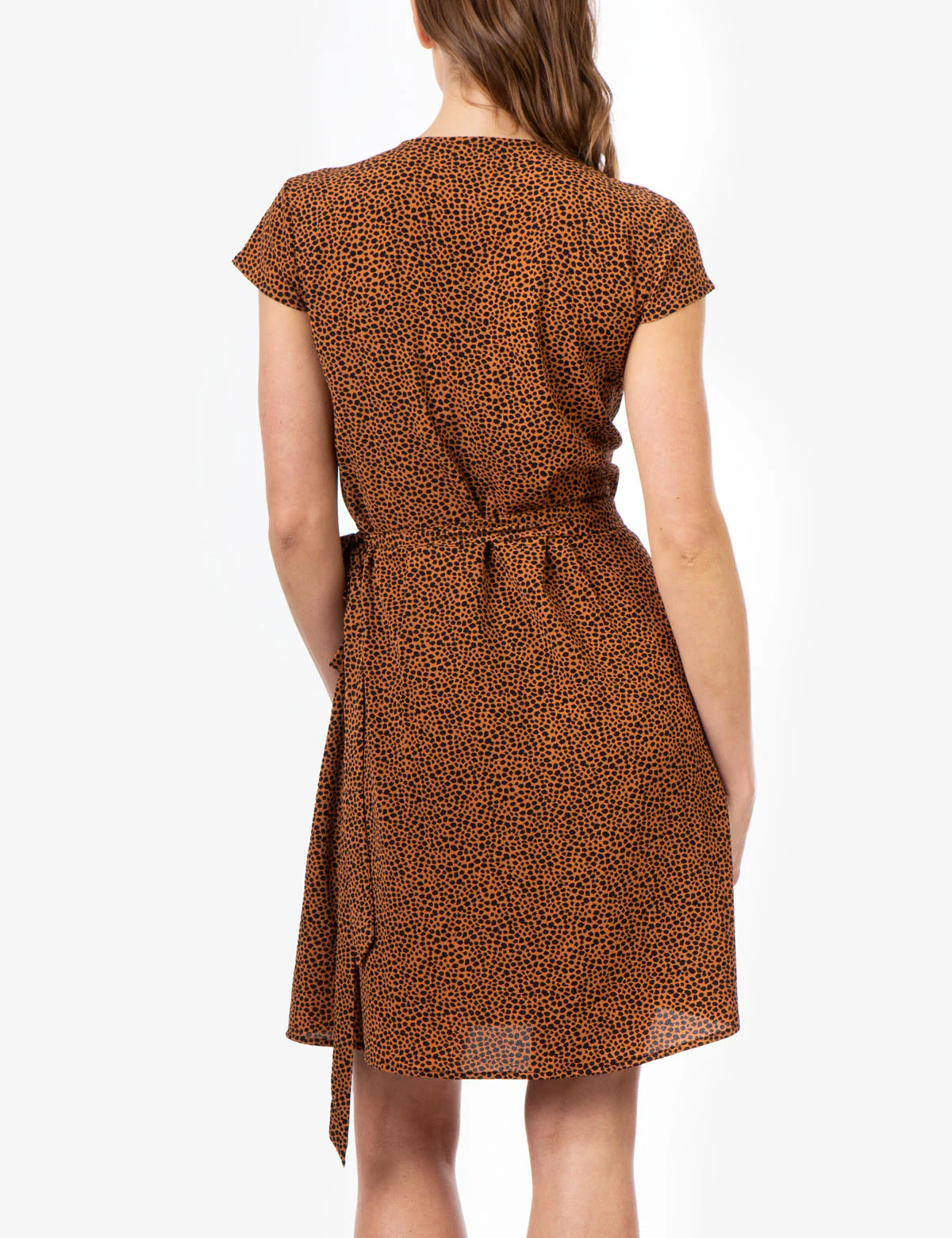 CHEETAH PRINT TIE FRONT DRESS - Image 4