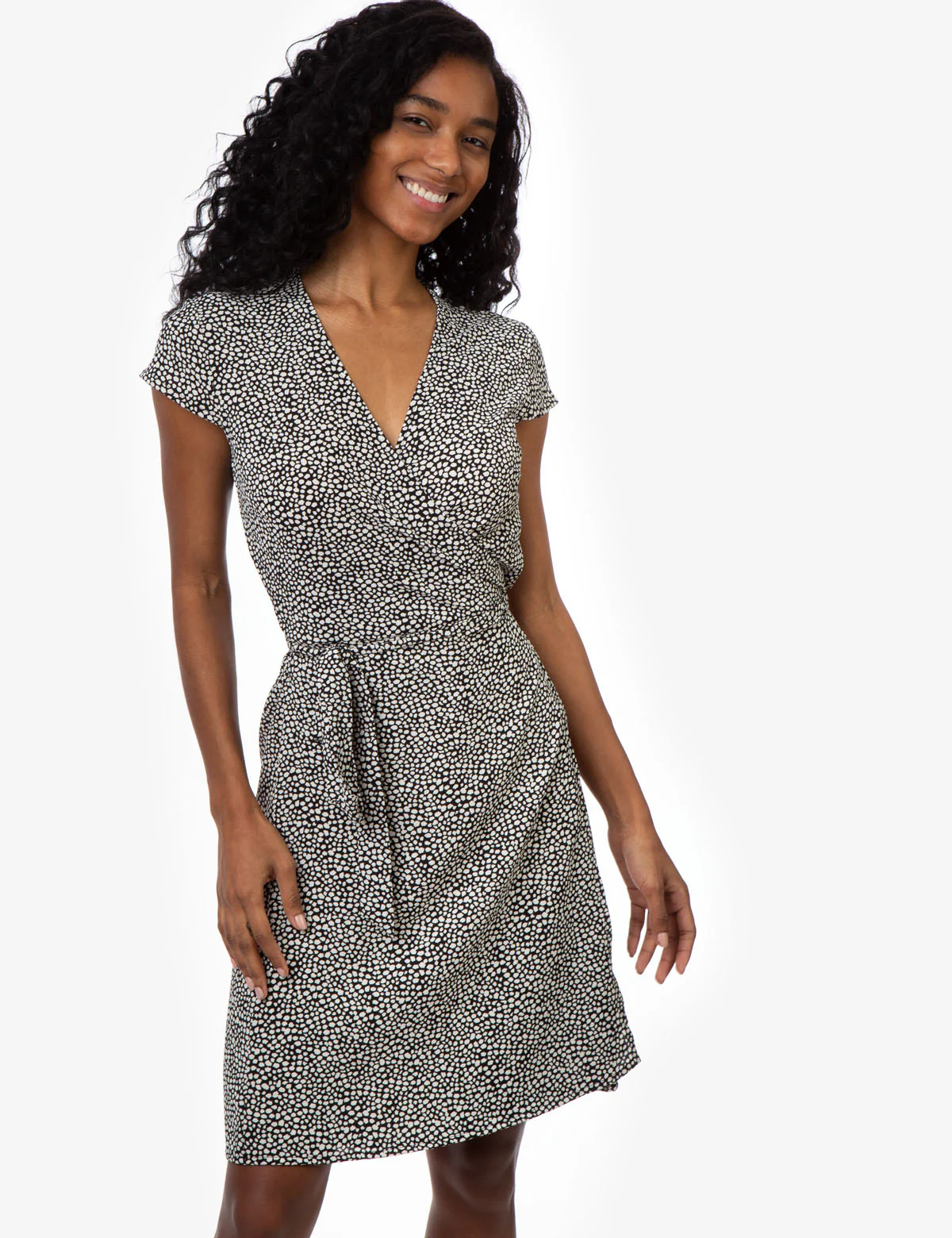 CHEETAH PRINT TIE FRONT DRESS - Image 7