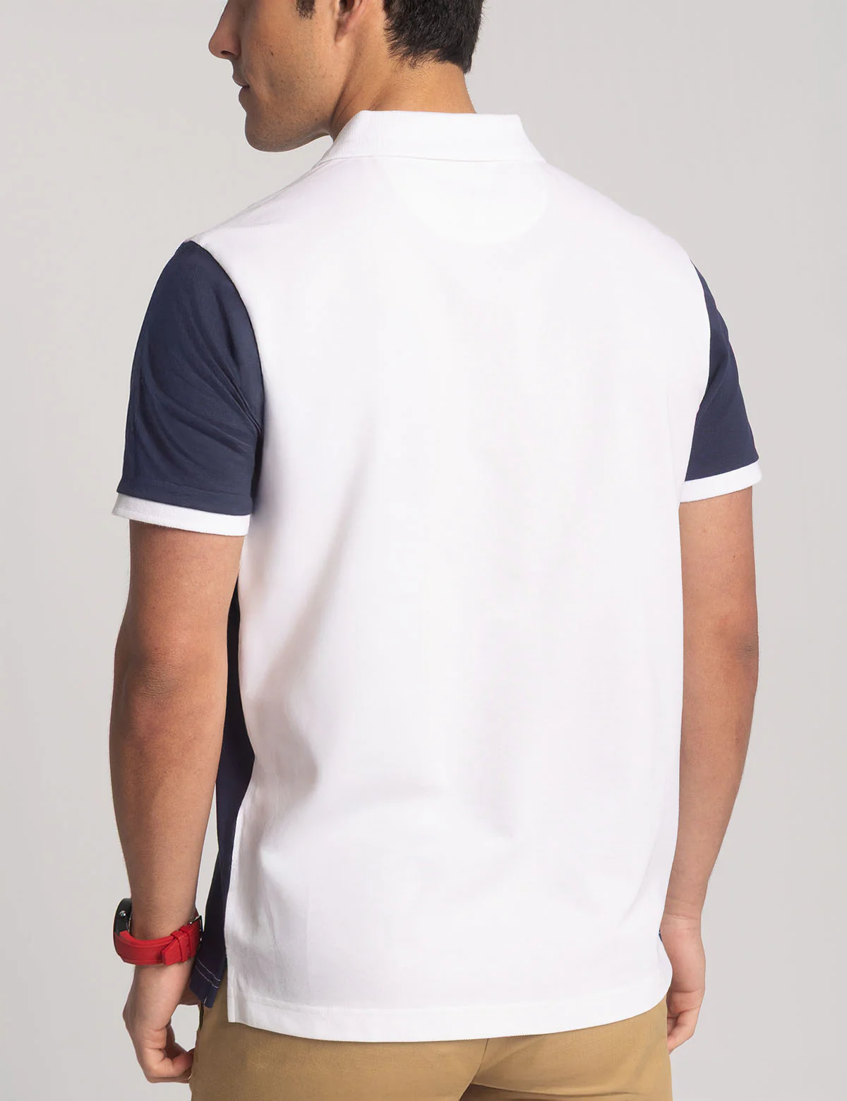 CHEST FLAG COLOR BLOCK PIQUE POLO SHIRT - Image 4