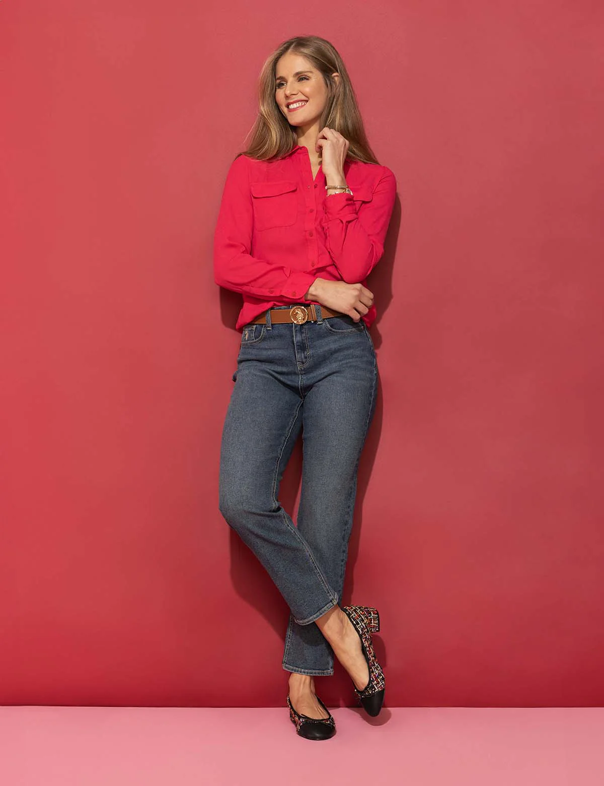CHEST POCKET PLEATED FRONT TOP - Image 16