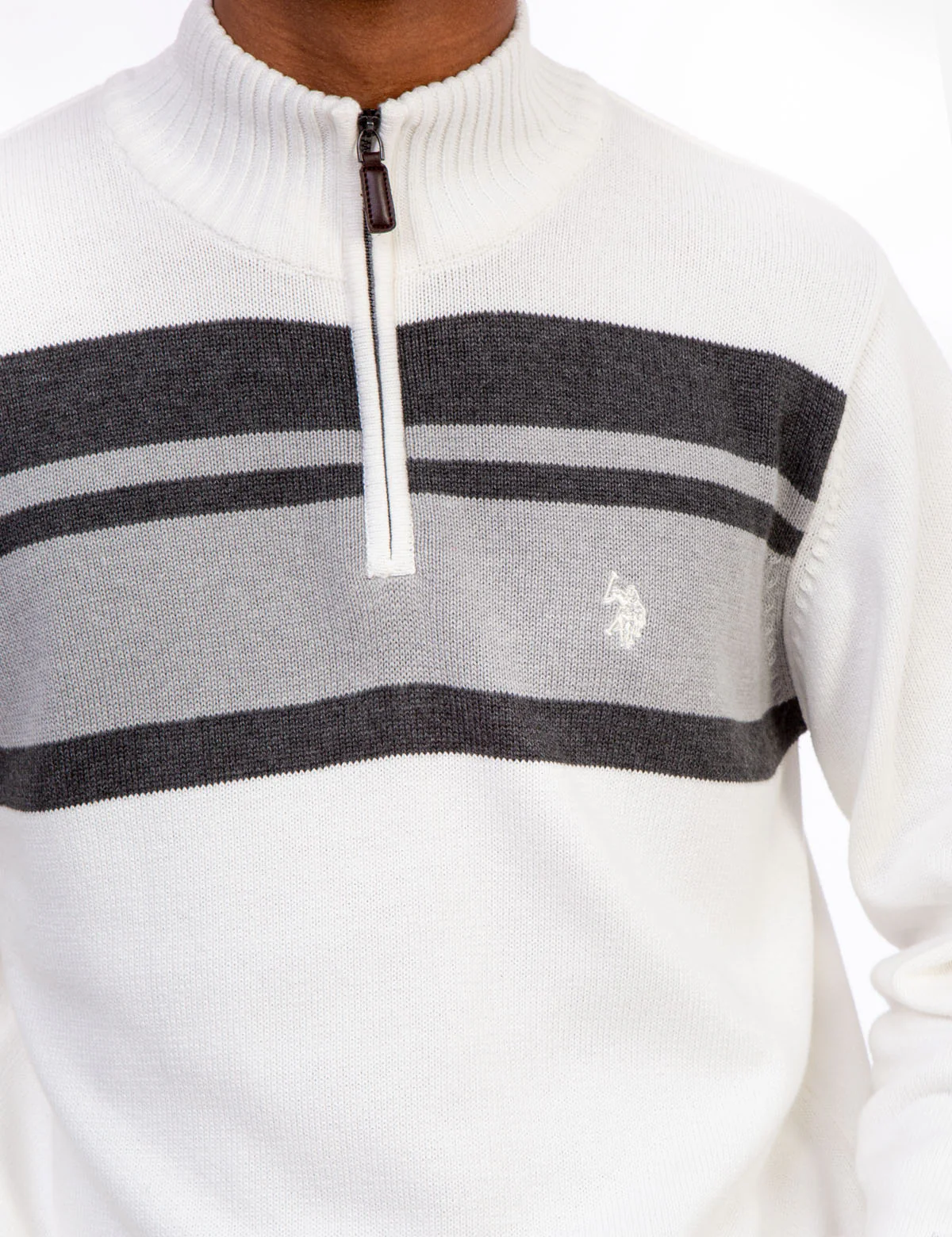 CHEST STRIPE 1/4 ZIP SWEATER - Image 2