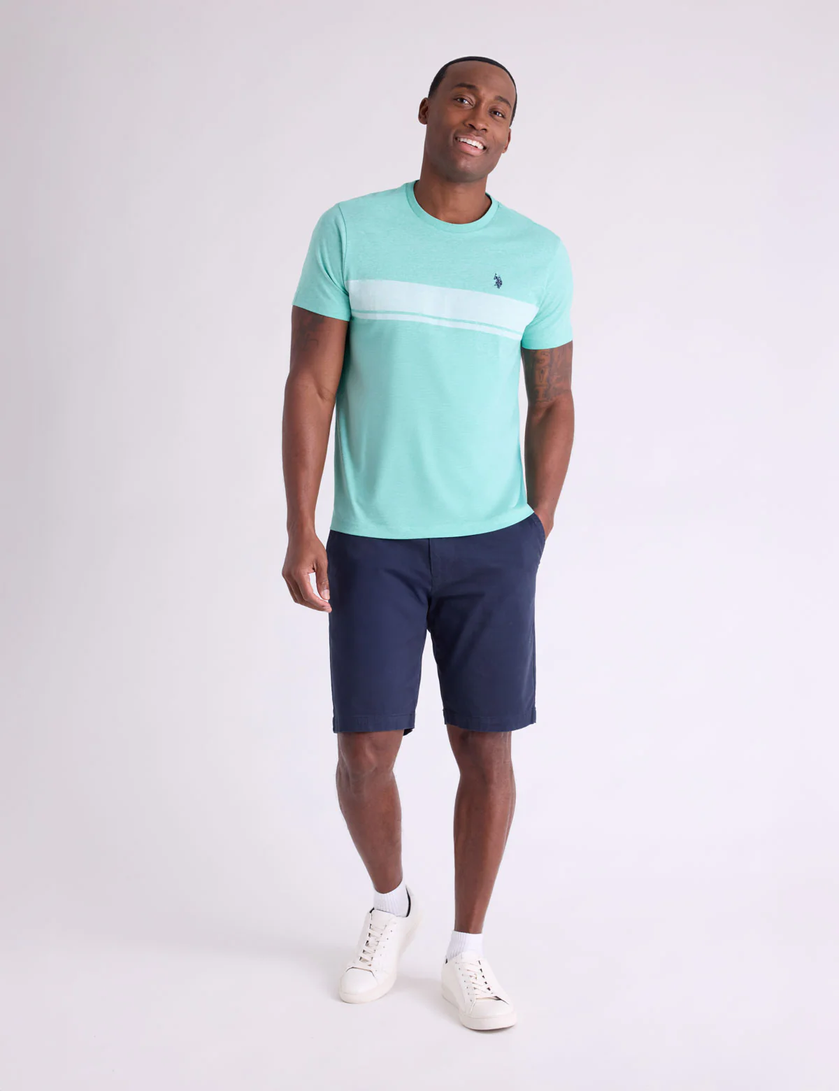 CHEST STRIPE COLORBLOCK JERSEY T-SHIRT - Image 3