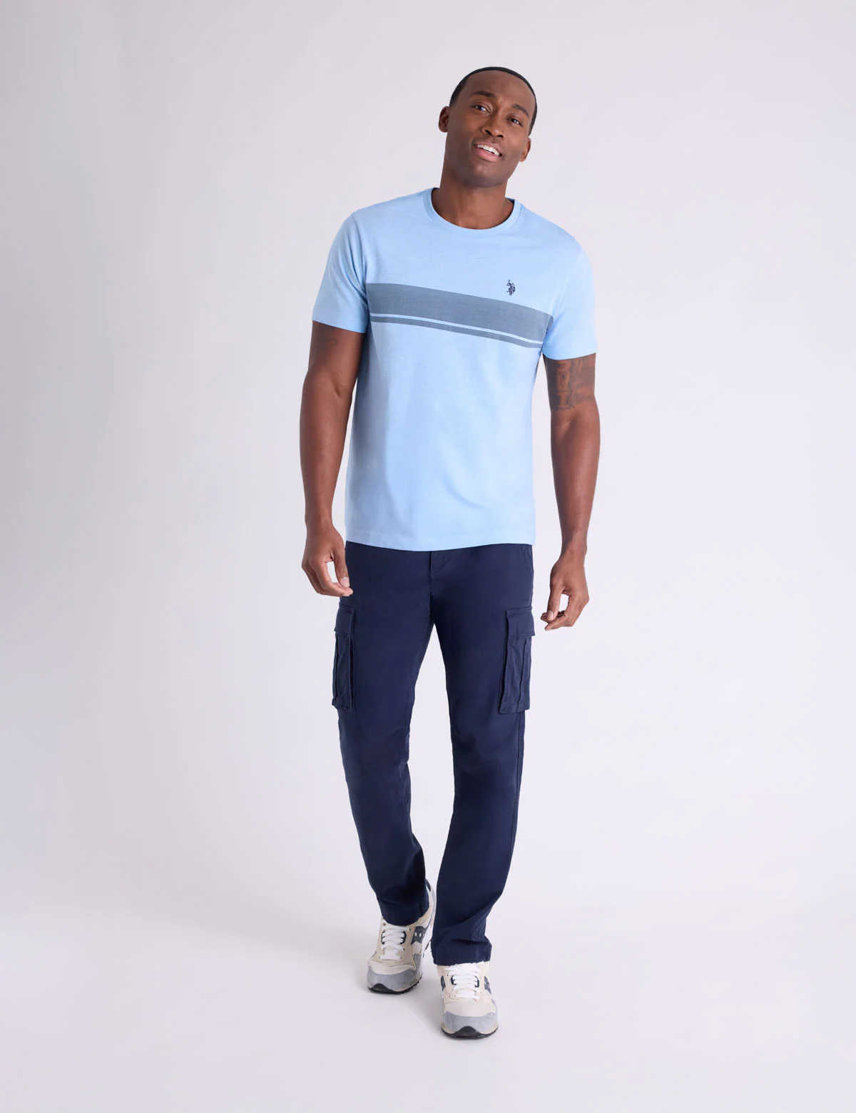 CHEST STRIPE COLORBLOCK JERSEY T-SHIRT - Image 7