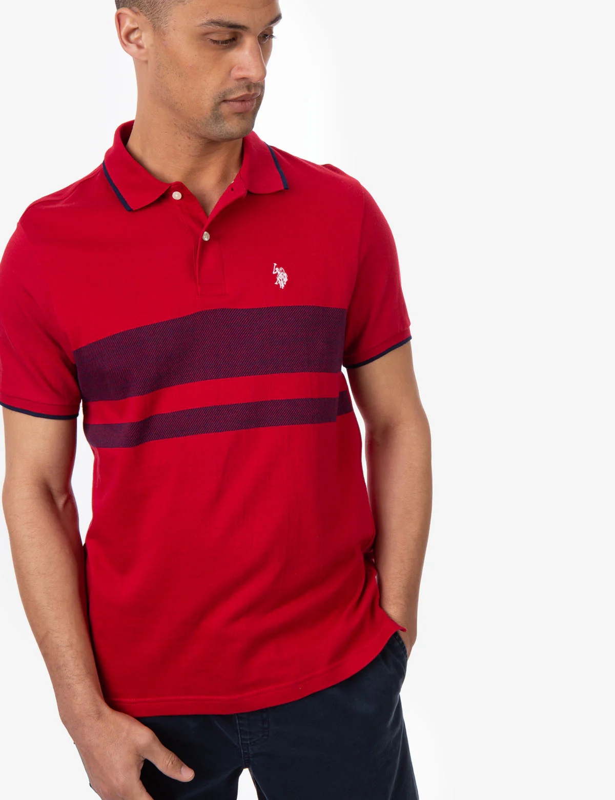 STRIPE JACQUARD PIQUE POLO SHIRT - Image 7