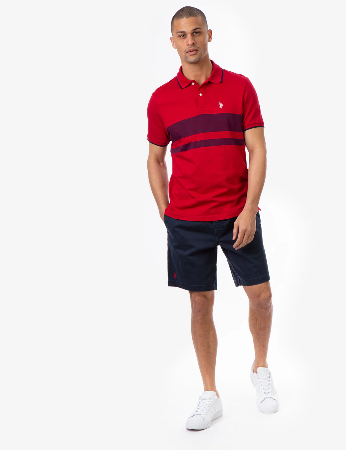 STRIPE JACQUARD PIQUE POLO SHIRT - Image 8