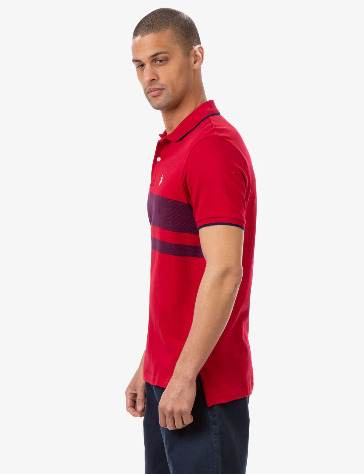 STRIPE JACQUARD PIQUE POLO SHIRT - Image 9