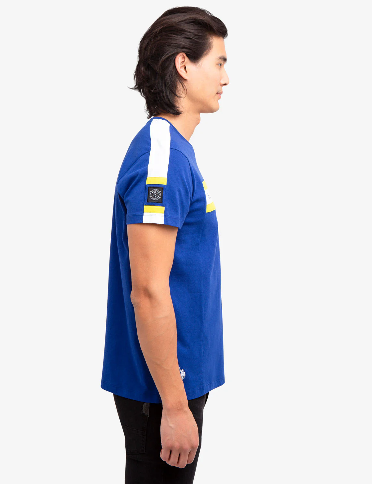 BLACK MALLET CHEST STRIPE T-SHIRT - Image 3