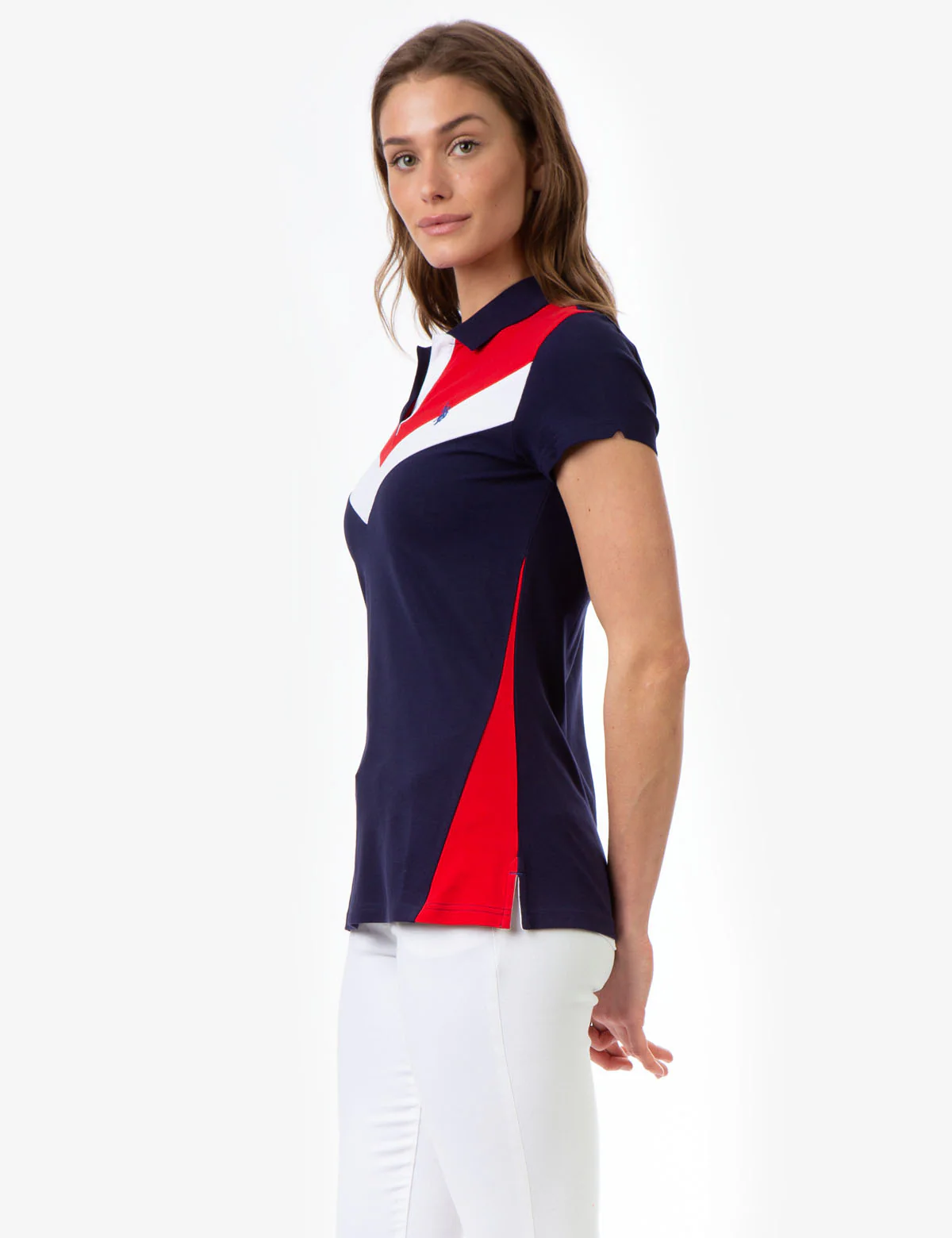 CHEVRON COLORBLOCK POLO SHIRT - Image 8
