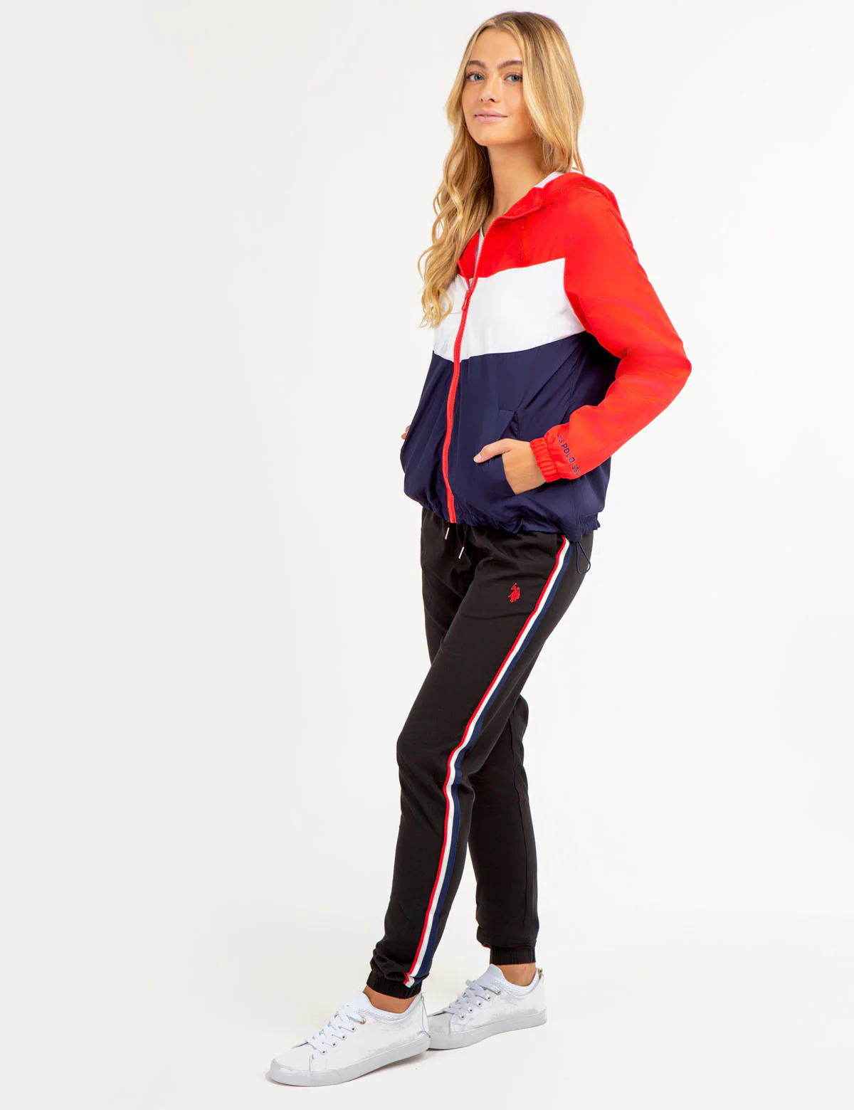 CHEVRON HOODED ZIP FRONT JACKET - Image 2