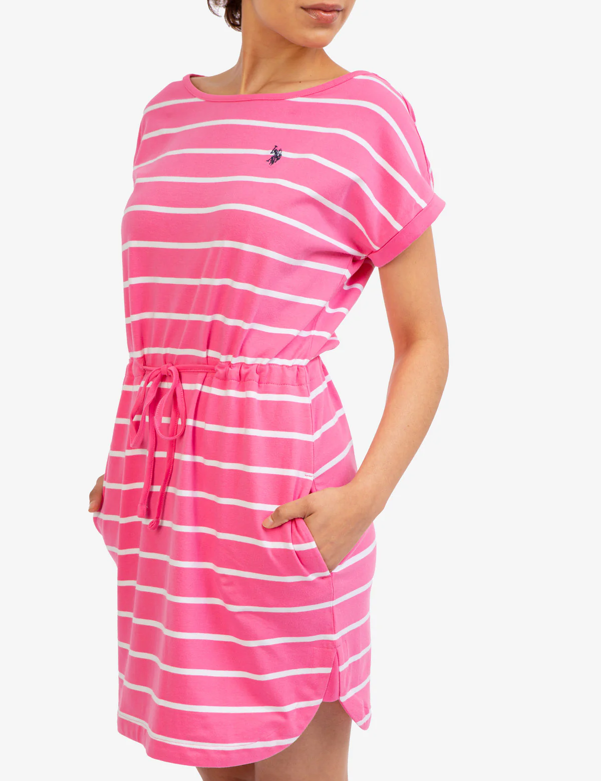 CINCH WAIST STRIPE DOLMAN DRESS - Image 10