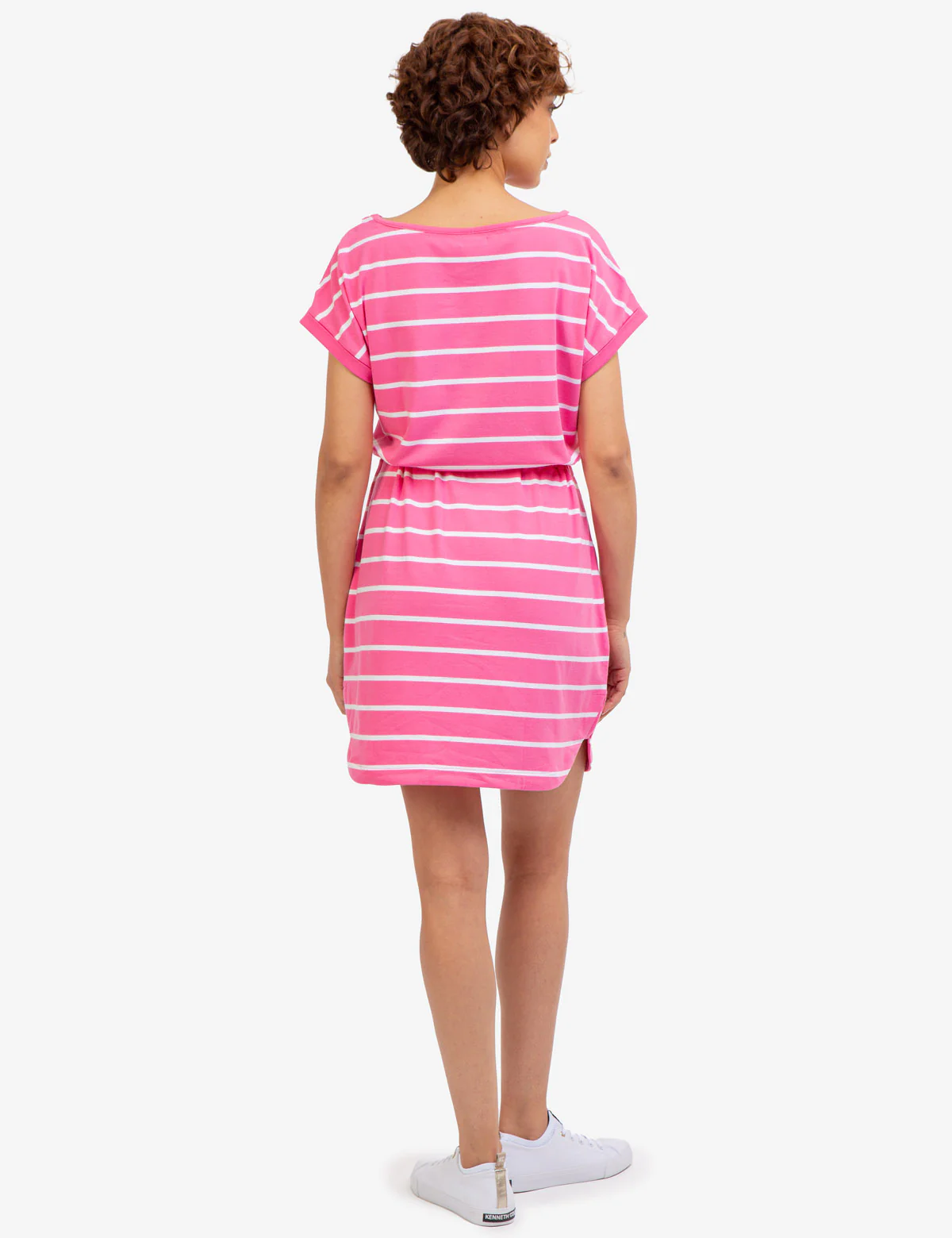 CINCH WAIST STRIPE DOLMAN DRESS - Image 11